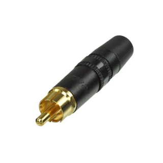NYS373-0 Fiche RCA  - noir - contact or - bague noire