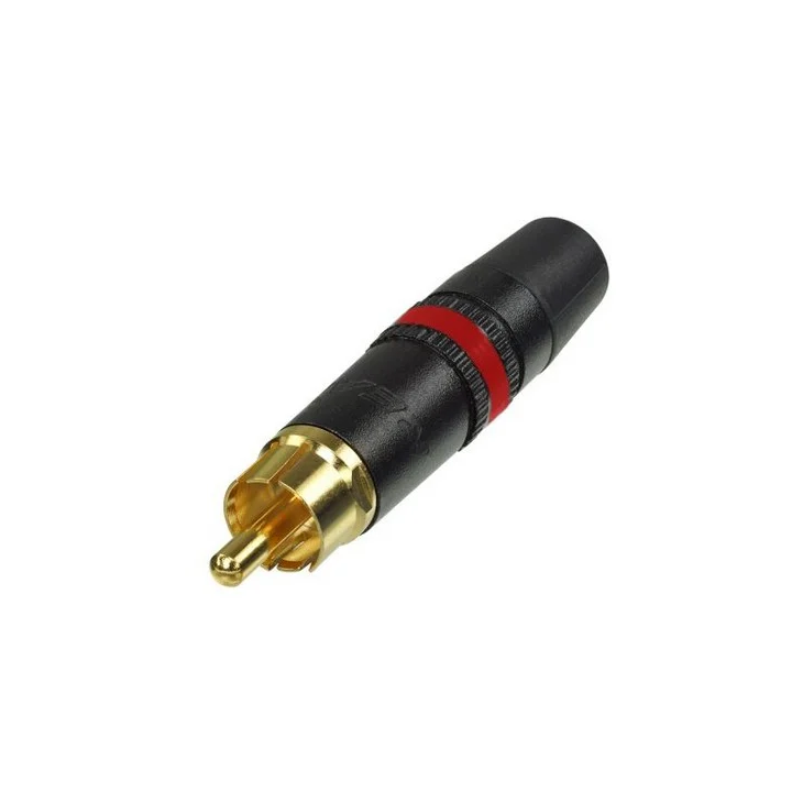 NYS373-2 Fiche RCA  - noir - contact or - bague rouge