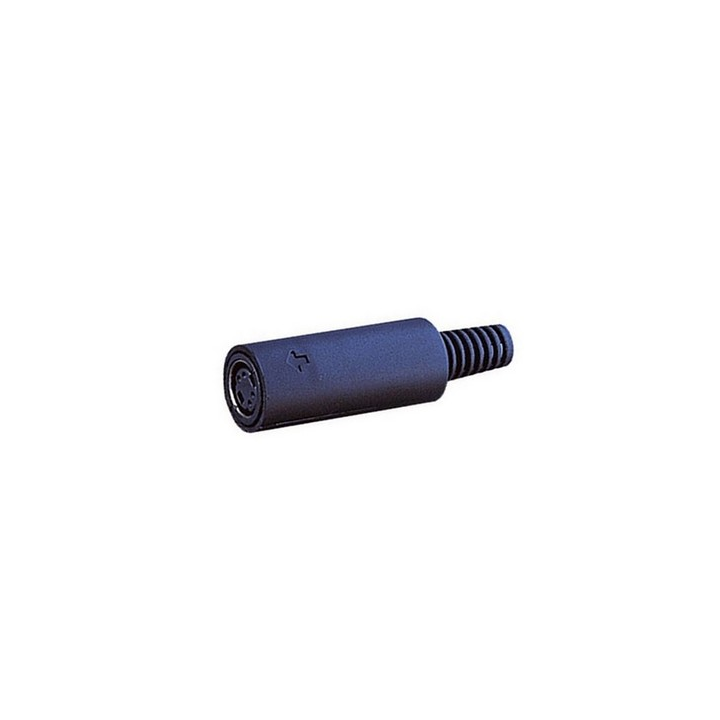 Fiche mini DIN femelle en plastique - 4 contacts