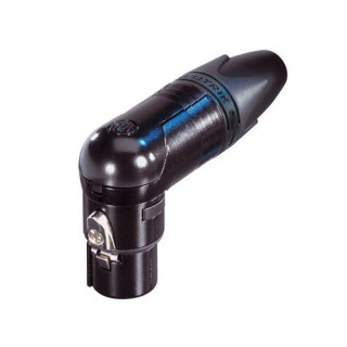 NC4FRX-BAG Fiche XLR 4 pts femelle coudée, corps noir