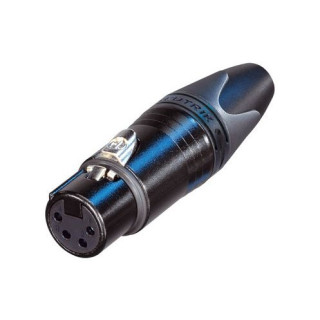 NC4FXX-B Fiche XLR 4 pts femelle corps noir contacts or