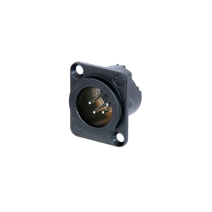 NC4MD-LX-BAG Embase XLR 4 pts mâle noire contacts argent