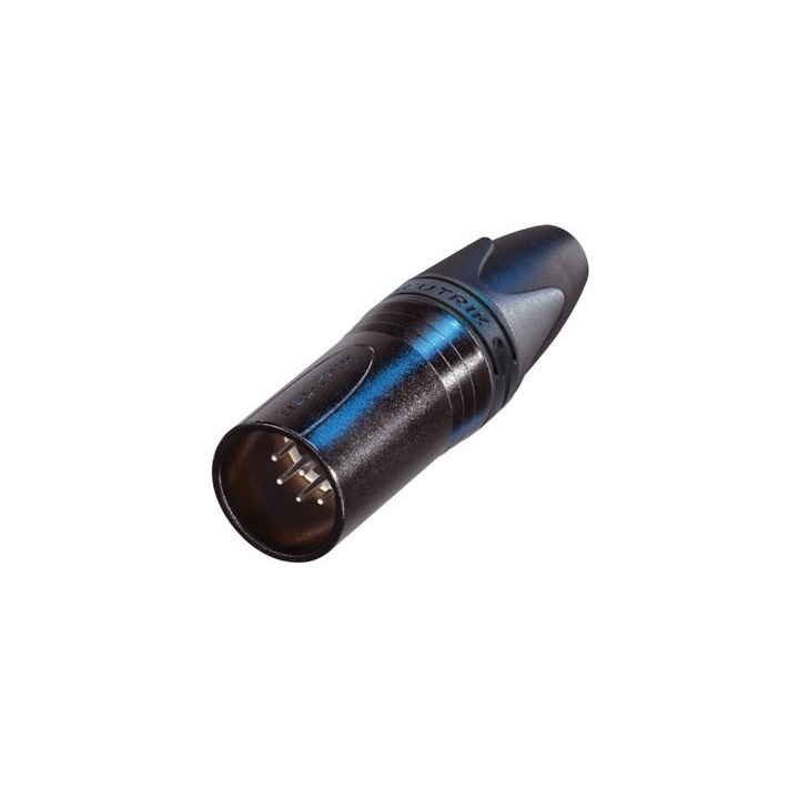 NC7MXX-BAG Fiche XLR mâle 7 pts corps noir, contacts argents