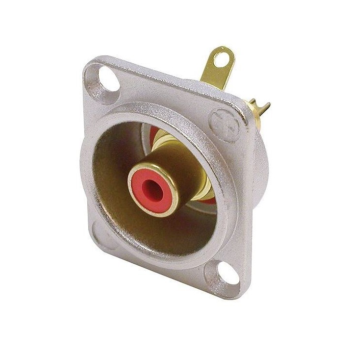 NF2D-2 Embase RCA à souder série D bague rouge