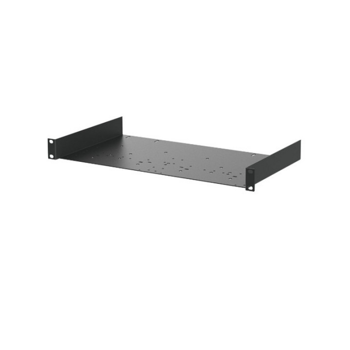 Etagère 19'' 1U acier 1.5mm noir avec trous de montage P253.5mm