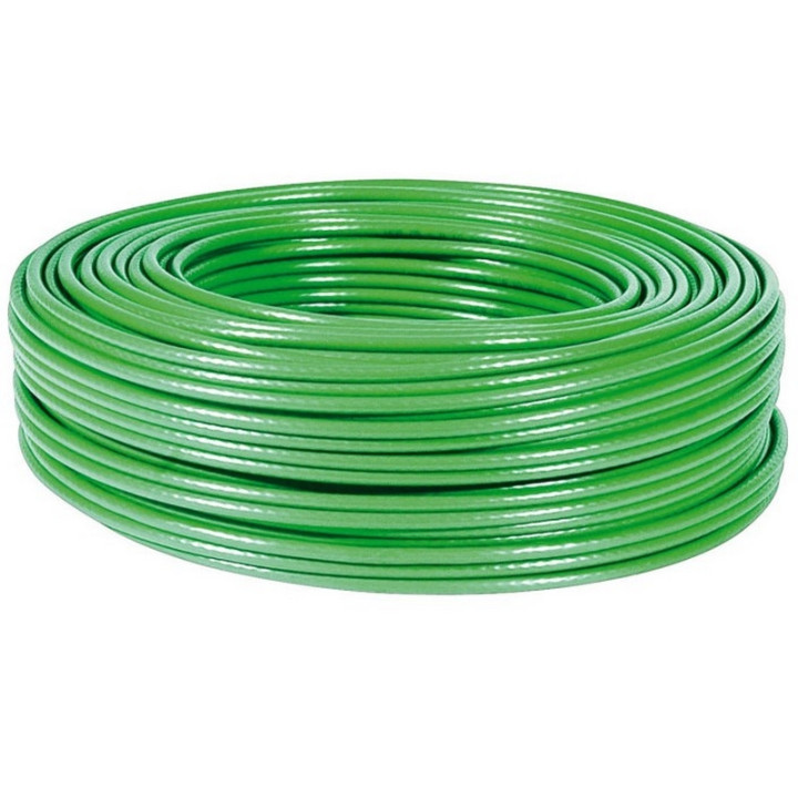Câble souple cat.6 F/UTP 250MHz AWG26 PVC vert (couronne 100m)