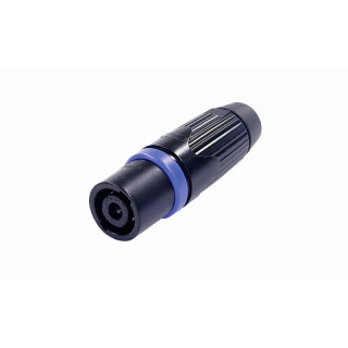 NLT4MXX-BAG Fiche Speakon 4 mâle corps métal noir étanche IEC62368-1