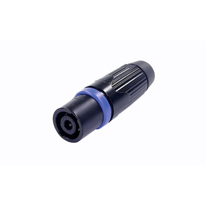 NLT4MXX-BAG Fiche Speakon 4 mâle corps métal noir étanche IEC62368-1