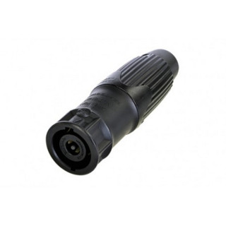 NLT8MXX-BAG Fiche Speakon 8 mâle corps métal noir étanche IEC62368-1