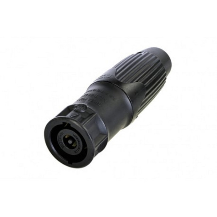 NLT8MXX-BAG Fiche Speakon 8 mâle corps métal noir étanche IEC62368-1