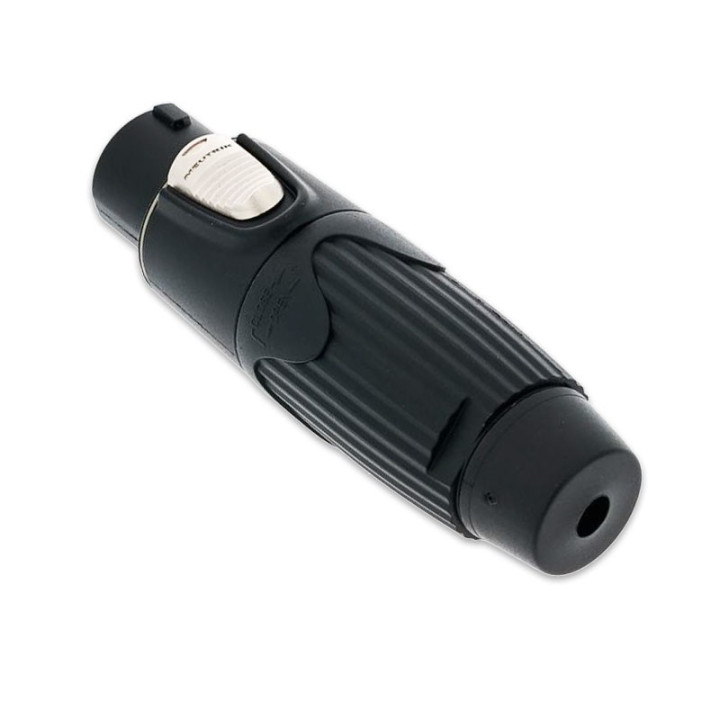 NLT8FXX-BAG Fiche Speakon 8 femelle corps noir série STX IEC62368-1