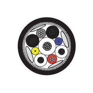 SMPTE311M Câble DRAKA Fibre Hybrid HDTV Caméra Ø 9.2mm PUR noir