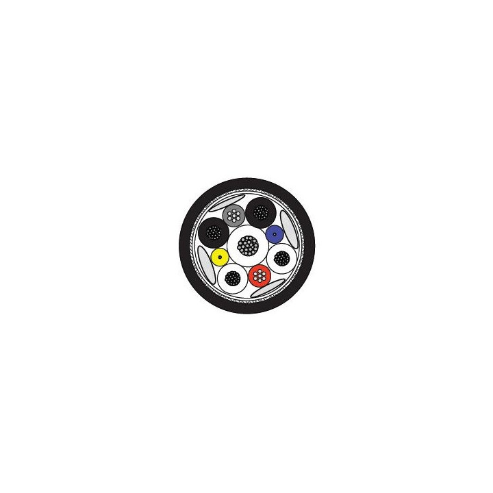 SMPTE311M Câble DRAKA Fibre Hybrid HDTV Caméra Ø 9.2mm PUR noir