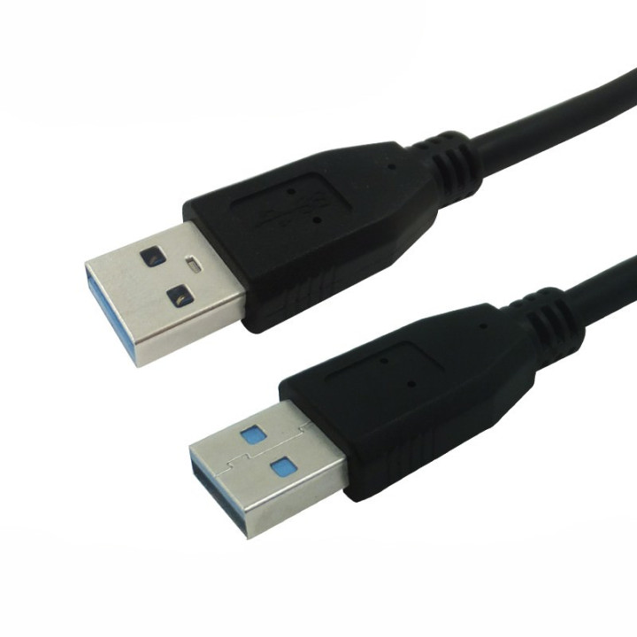 Cordon USB 3.0 Superspeed (5 Gbps) type A vers A M/M noir