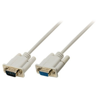 Rallonge RS232 SUBD9 M/F moulée (câblage droit)
