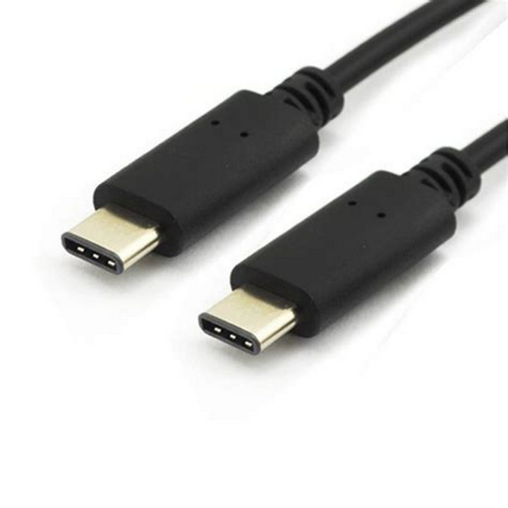 Cordon USB 3.1 Gen1 (5 Gbps-45W) type C mâle /mâle noir - 1m