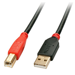 Cordon actif USB 2.0 (480 Mbps) type A vers B mâle/mâle noir - 15m