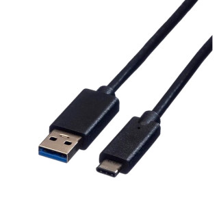 Cordon USB 3.2 Gen 1 (5 Gbps) Type A vers C mâle/mâle noir - 1m