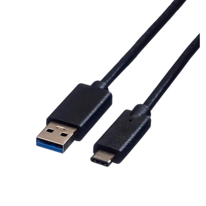 Cordon USB 3.2 Gen 1 (5 Gbps) Type A vers C mâle/mâle noir - 1m