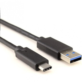 Cordon USB 3.2 Gen1 (5 Gbps -45W) Type C mâle/mâle  noir - 1.80m