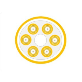 Câble 4 FO 9/125 OS2 int Break Out LSZH 2mm jaune