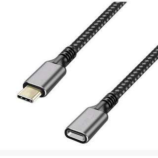 Rallonge USB3.2 (10 Gbit/s) Type-C M/F, PD, alu - 2m