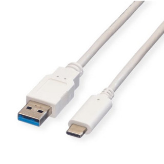 Cordon USB 3.2 Gen1 Type-USB-C mâle vers USB-A mâle noir - 0.50m