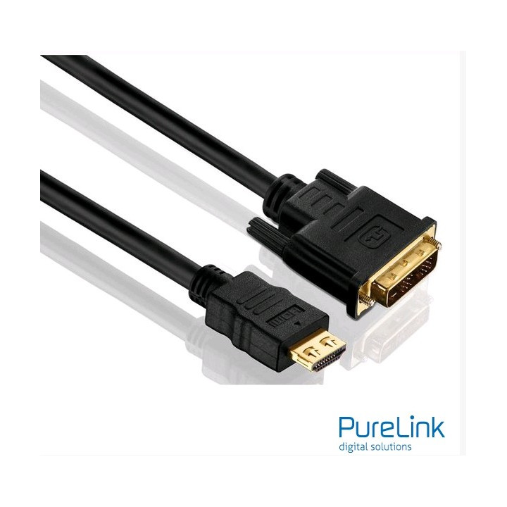 Cordon HDMI /DVI-D (18+1) M/M souple- AWG28 -(1920x1200) - 1m