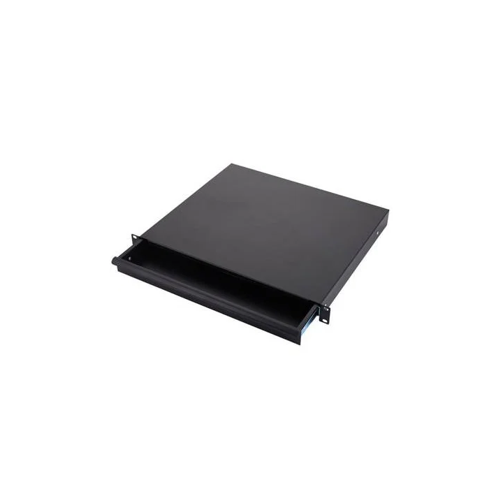 Tiroir 19" 1U en acier noir SANS serrure prof. 388mm
