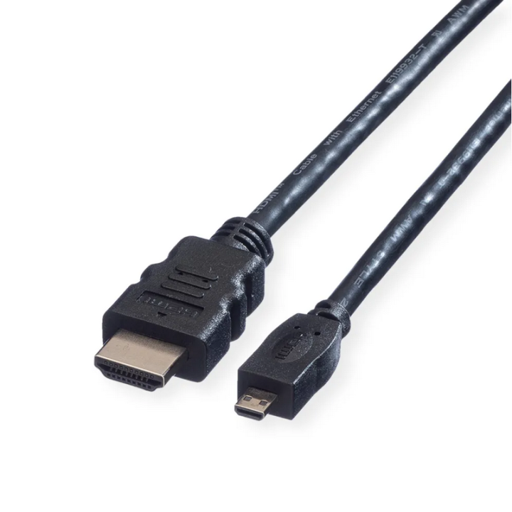 Cordon HDMI 4K (2160p) Highspeed Ethernet vers micro HDMI de 2 m