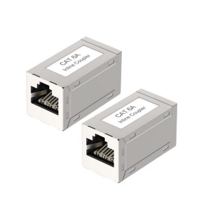 Coupleur RJ45 cat.6a STP blindé femelle-femelle droit