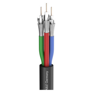 Câble multi vidéo 3x HD 0.6/2.8 75 Ohms PVC noir Ø 11,2mm