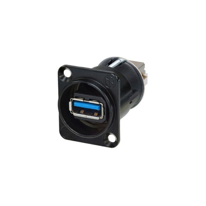 NAUSB3-B Traversée USB3 A/B, série D, corps noir
