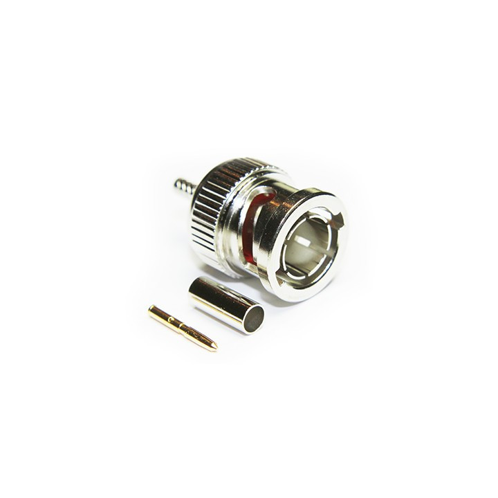 Fiche BNC 75 ohms mâle droite à sertir pour câble RG179