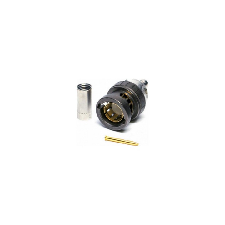 NBNC75BDD6X-D Fiche BNC UHD 12G sans manchon noir Belden 1855A (x100)