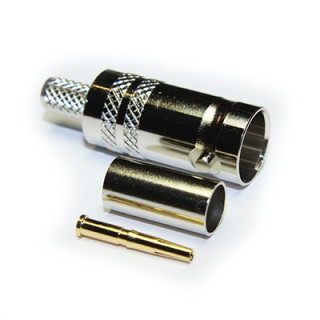 Fiche BNC femelle 3GHz 75 ohms droite à sertir pour câble 0.6/2.8