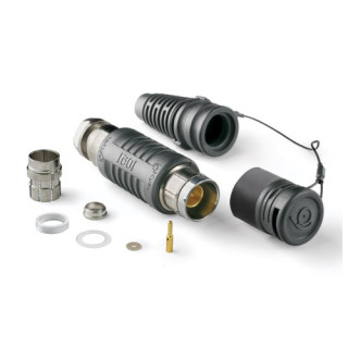 Fiche mâle Fischer 1051 SE pour triax11 + serre-câble et bouchon