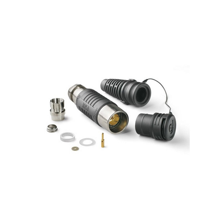 Fiche femelle Fischer 1051 KE pour triax11 + serre-câble et bouchon
