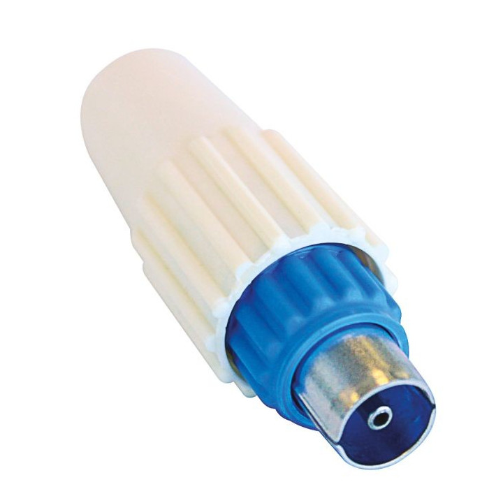 Connecteur IEC mâle 9,52mm bleu (x20)