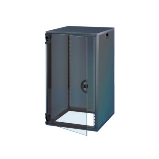 Baie Novastar 20U H945 L553 P600 RAL7021 porte vitrée panneau arrière