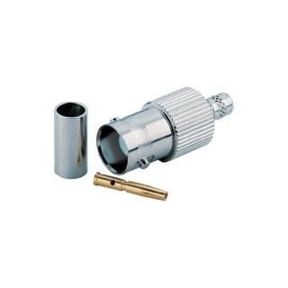 Fiche micro BNC femelle haute densité 12GHz à sertir pour 0.6/2.8