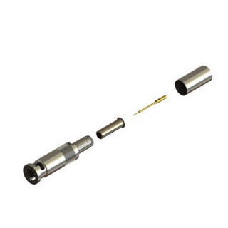 Fiche micro BNC haute densité 12GHz mâle à sertir pour RG179 (x100)