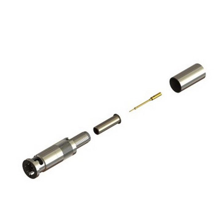 Fiche micro BNC haute densité 12GHz mâle à sertir pour RG179 (x100)
