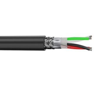 DMX512N Câble lumière DMX 2x2x0.34mm² PVC noir Ø 7,00mm (mini 50m)