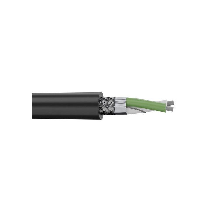 1XDMX512N Câble lumière DMX 1x2x0.22mm² PVC noir Ø 5,80mm (mini 50m)