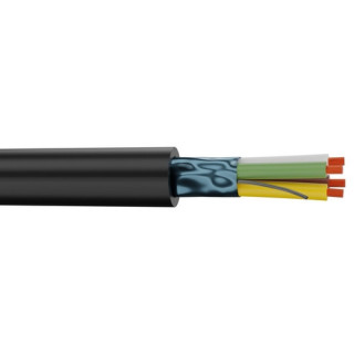 2040 Câble de télécommande 4x0.22mm² PVC noir Ø 4,50mm (bobine 100m)