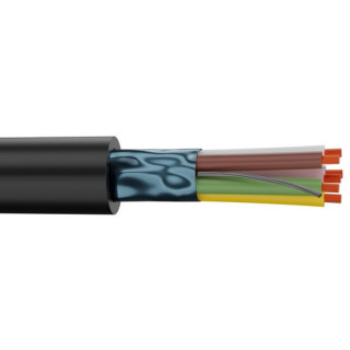 2060 Câble de télécommande 6x0.22mm² PVC noir Ø 5,00mm (bobine 100m)