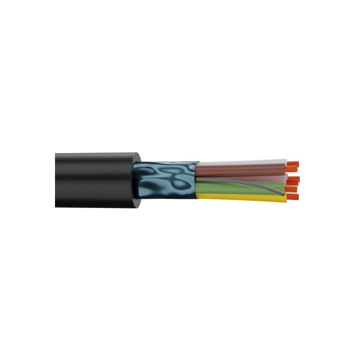 2060 Câble de télécommande 6x0.22mm² PVC noir Ø 5,00mm (bobine 100m)