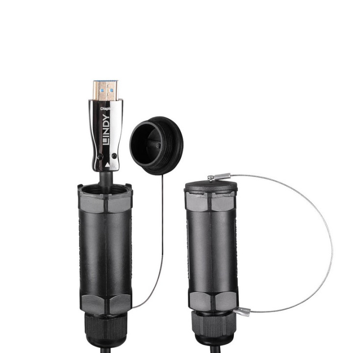 Enrouleur HDMI 8K60 hybride fibre optique blindée 50m