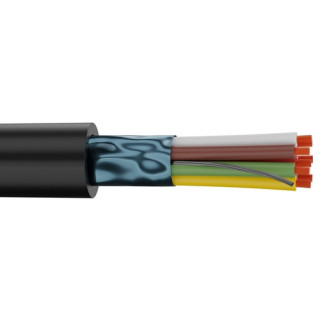 2080 Câble de télécommande 8x0.22mm² PVC noir Ø 5,50mm (bobine 100m)